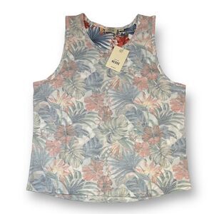Hedge Tropical Muscle Tank Top Size Medium